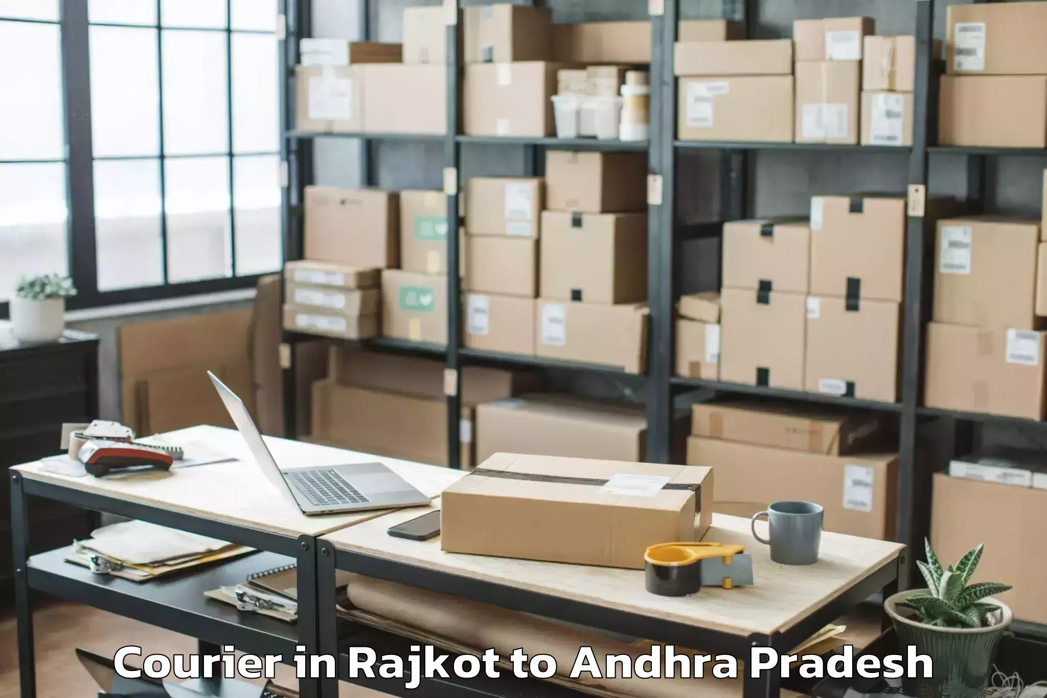 Hassle-Free Rajkot to Atchutapuram Courier